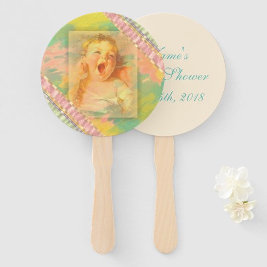 Vintages Wasserzeichen, niedlich Fächer (Vorne und Hinten)