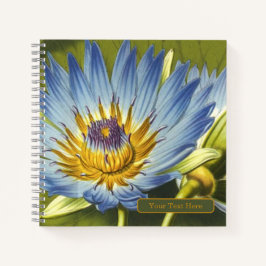 Vintages Water Lily Spiral Notebook Notizblock
