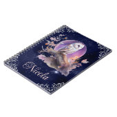 Vintages Watercolor Celestie Fantasy Owl Notizblock (Linke Seite)