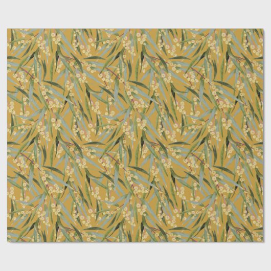 Vintages Wattle Patternpapier Geschenkpapier (Flach)