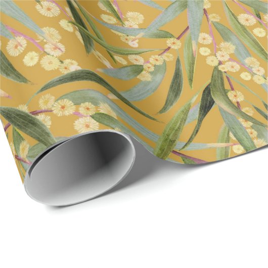 Vintages Wattle Patternpapier Geschenkpapier (Rolleneckpunkt)