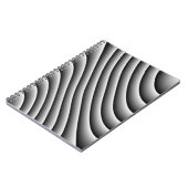 Vintages Wavy Lines Notebook Notizblock (Linke Seite)