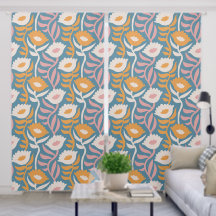 Vintages Wavy Retro Groovy Pastel Floral Muster