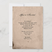 Vintages weibliches Zombie-Soldat-Halloween-Party Einladung (Rückseite)