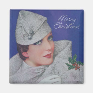 Vintages Weihnachten 1933 Magnet