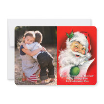 Vintages Weihnachten, das Sankt-Foto-Karte