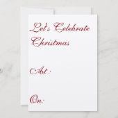 Vintages Weihnachten Einladung (Rückseite)