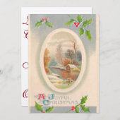 Vintages Weihnachten Einladung (Vorne/Hinten)