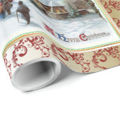 Vintages Weihnachten Geschenkpapier (Rolleneckpunkt)