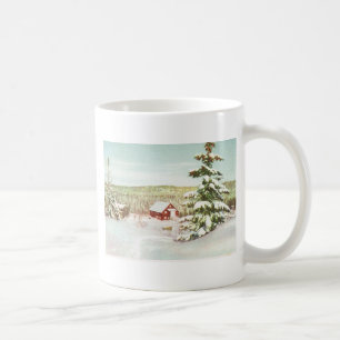 Vintages Weihnachten in Norwegen, 1950 Kaffeetasse