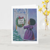 Vintages Weihnachten - mein Haus zu Ihrem, Karte (Gelbe Blume)