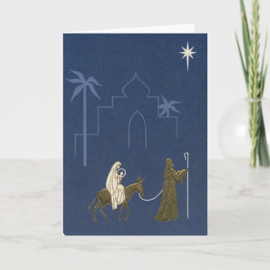 Vintages Weihnachten religiöse Mary und Joseph (Vorderseite)