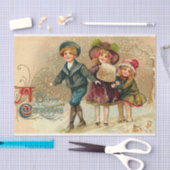 Vintages Weihnachten scherzt Feiertags-Partygewebe Seidenpapier (Handwerk)