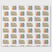 Vintages Weihnachts-Firmenlogo Geschenkpapier (Flach)