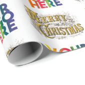 Vintages Weihnachts-Firmenlogo Geschenkpapier (Rolleneckpunkt)