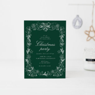 Vintages Weihnachts-Party Einladung