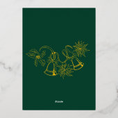 Vintages Weihnachts-Party Folien Feiertagskarte (Rückseite)