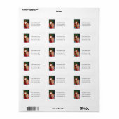 Vintages Weihnachts-Weihnachtsanschrift-Label Adressaufkleber (Vorne)