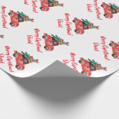 Vintages Weihnachtsauto, das Baumverpackungspapier Geschenkpapier (Ecke)