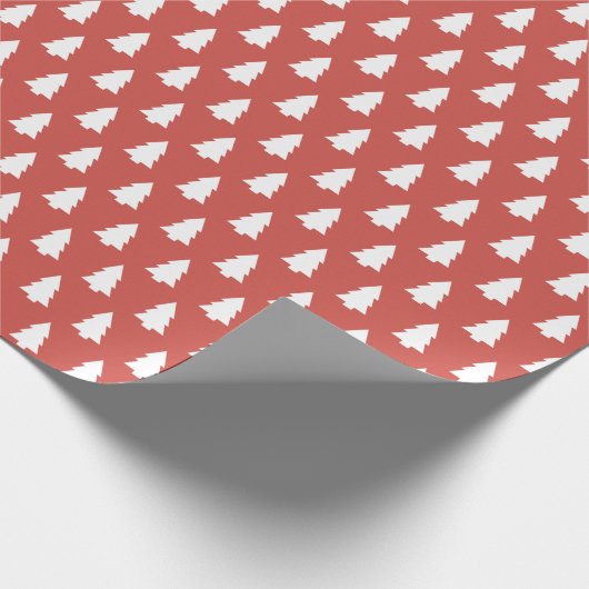 Vintages Weihnachtsbaummuster Geschenkpapier (Ecke)