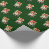 Vintages Weihnachtsbell-Verpackungspapier Geschenkpapier (Ecke)