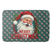 Vintages Weihnachtsbild Badematte (Vorderseite)