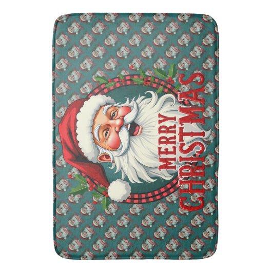 Vintages Weihnachtsbild Badematte (Vorderseite Vertikal)