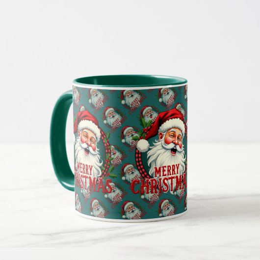 Vintages Weihnachtsbild Tasse (Vorderseite Links)