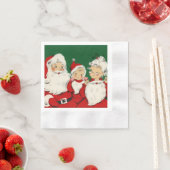 Vintages Weihnachtsbuch der Weihnachtsfamilie Napk Serviette (Beispiel)