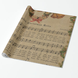 Vintages Weihnachtscarol-Musik-Blatt Geschenkpapier