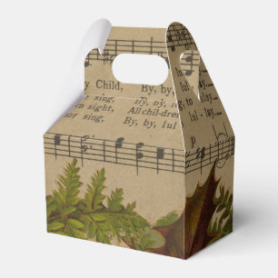 Vintages Weihnachtscarol-Musik-Blatt Geschenkschachtel