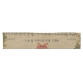 Vintages Weihnachtscarol-Musik-Blatt Kurzer Tischläufer (Horizontal)