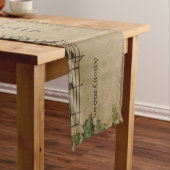 Vintages Weihnachtscarol-Musik-Blatt Kurzer Tischläufer (Beispiel)