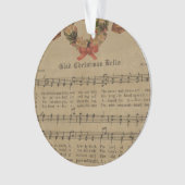 Vintages Weihnachtscarol-Musik-Blatt Ornament (Vorderseite)