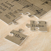 Vintages Weihnachtscarol-Musik-Blatt Puzzle (Seite)