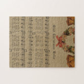 Vintages Weihnachtscarol-Musik-Blatt Puzzle (Horizontal)
