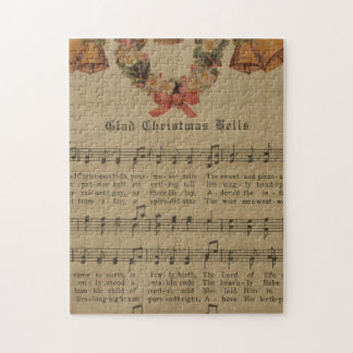 Vintages Weihnachtscarol-Musik-Blatt Puzzle