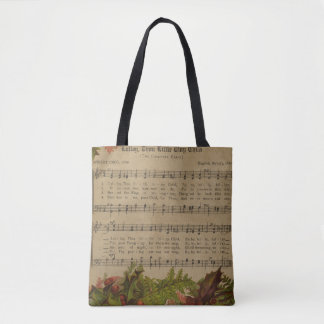Vintages Weihnachtscarol-Musik-Blatt Tasche
