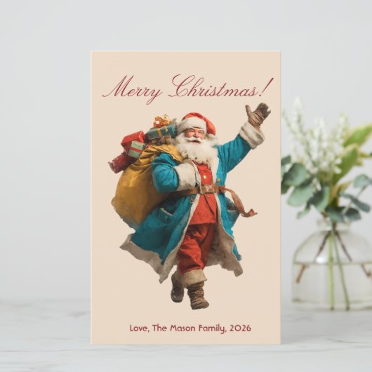 Vintages Weihnachtsdesign (Stehend Vorderseite)