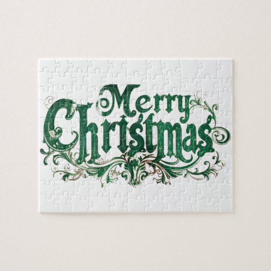Vintages Weihnachtsdesign2 Puzzle (Horizontal)