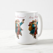 Vintages Weihnachtsdesign Kaffeetasse (VorderseiteRechts)