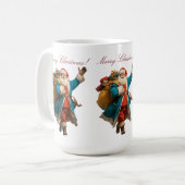 Vintages Weihnachtsdesign Kaffeetasse (Vorderseite Links)