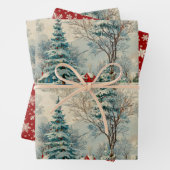 Vintages Weihnachtsdorf II Geschenkpapier Set (Beispiel)
