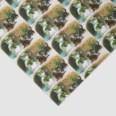 Vintages Weihnachtsfeiertag Snowman-Katzen-Party Seidenpapier (Ausschnitt)