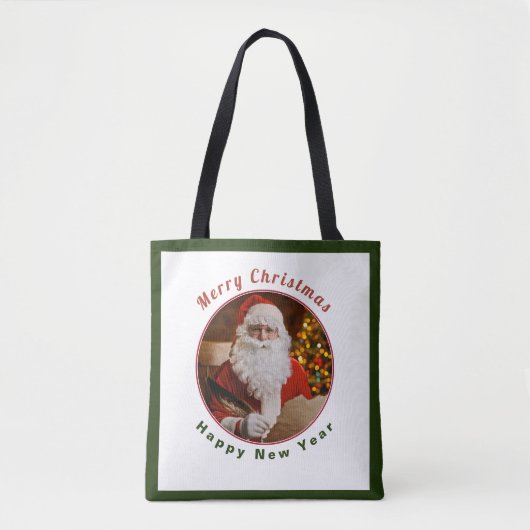 Vintages Weihnachtsfest des Weihnachtsmannes Tasche (Vorderseite)