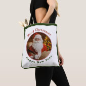 Vintages Weihnachtsfest des Weihnachtsmannes Tasche (Von Nahem)