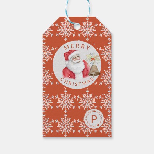 Vintages Weihnachtsfest Geschenkanhänger (Vorderseite)