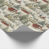Vintages Weihnachtsfest Geschenkpapier (Ecke)