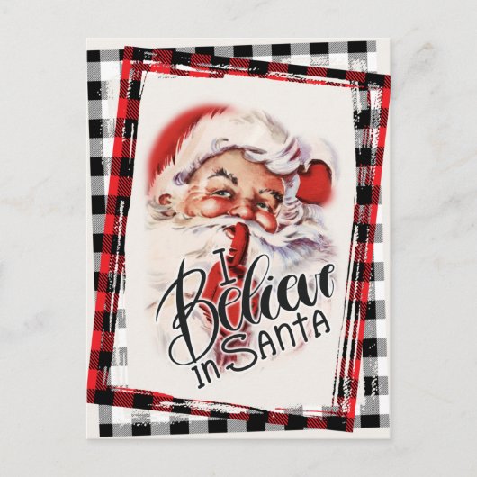 Vintages Weihnachtsfest im Buffalo Land Weihnachts Postkarte (Vorderseite)