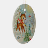 Vintages Weihnachtsfest Keramik Ornament (Rechts)